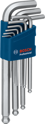 Bosch9件S2六角扳手套裝，藍色收納盒裝。